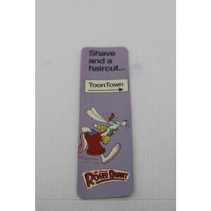 Vintage 1987 Roger Rabbit Bookmark Disney Amblin One Stop Posters VERY RARE